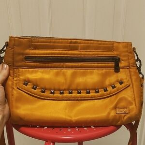 Lug Amber Yellow Crossbody Bag with Chic Design
